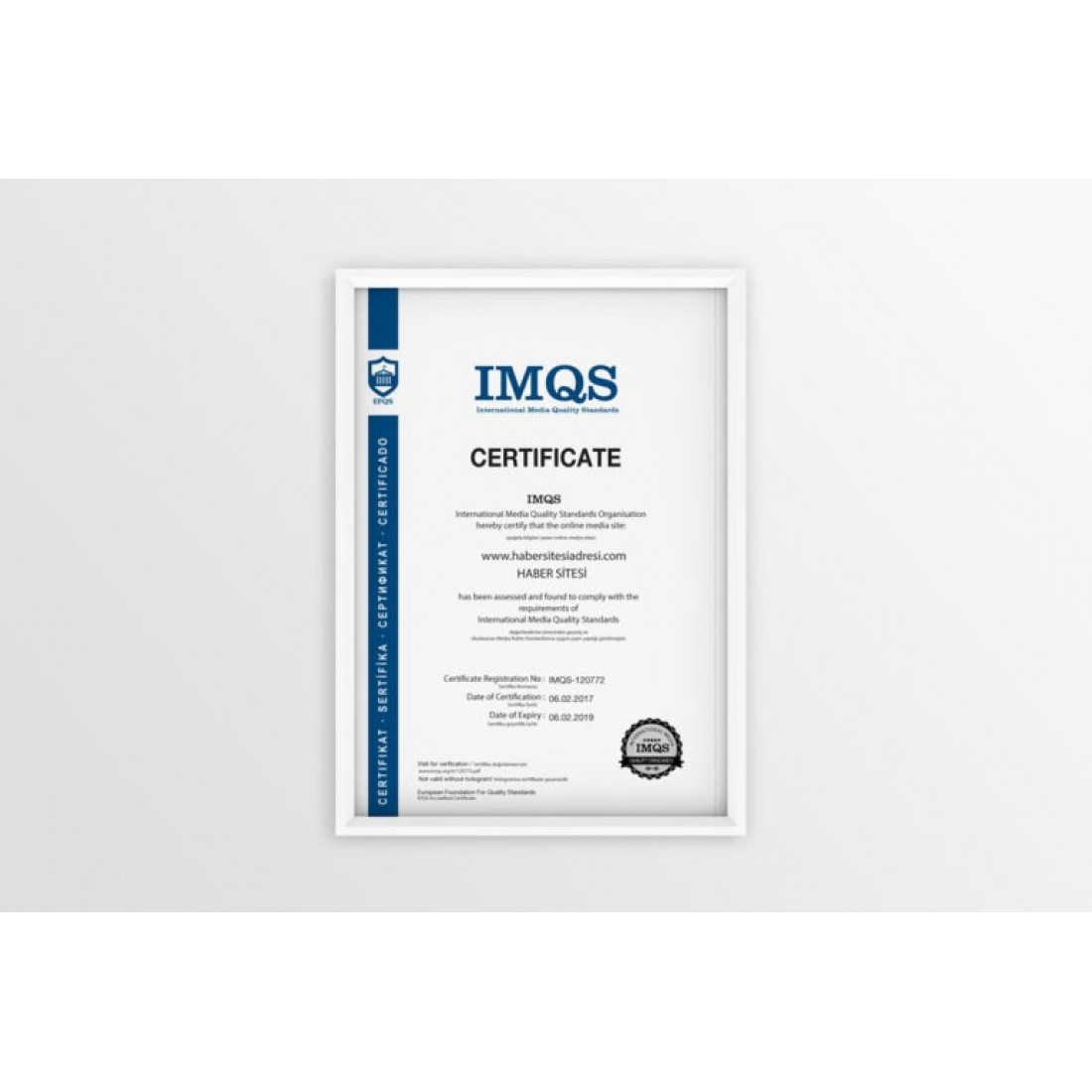 İMQS (Siteniz için Uluslararası Medya Kalite Belgesi)